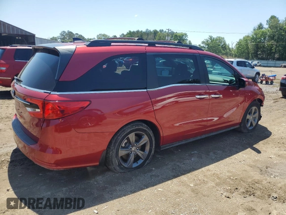 2022 Honda Odyssey EX with VIN 5FNRL6H50NB011140, listed as a Copart auction lot 56473855 with 30,976 mi miles and Salvage Title. Bid and sale history available at DreamBid. Image 3.