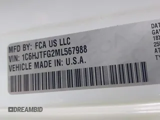 2021 Jeep Gladiator High Altitude z VIN 1C6HJTFG2ML567988, wystawiony jako IAAI lot #42103576 z przebiegiem 74 849 mil mil oraz . Historia ofert i sprzedaży dostępna na DreamBid. Obrazek 9.