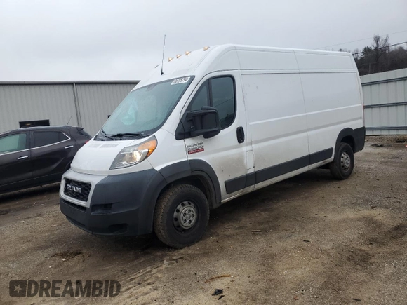 2020 Ram ProMaster Cargo with VIN 3C6TRVDG3LE124337, listed as a Copart auction lot 86795794 with 142,350 mi miles and Salvage Title. Bid and sale history available at carsss.com. Image 1.