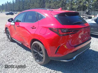 2025 Lexus NX with VIN JTJKKCFZ9S2043833, listed as a IAAI auction lot 42062661 with 9,850 mi miles. Bid and sale history available at carsss.com. Image 3.