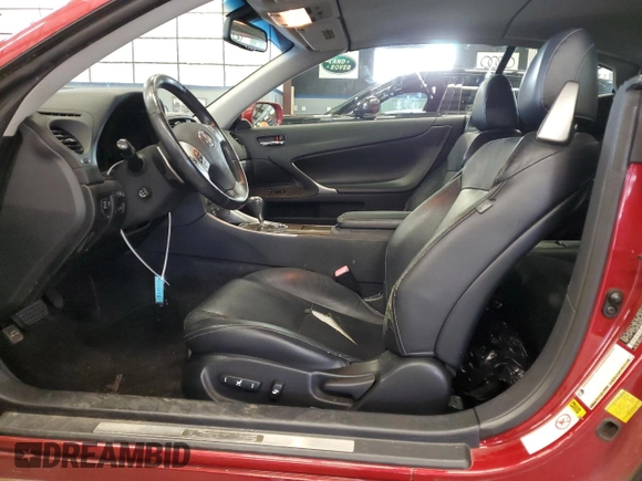 2012 Lexus IS 250 C z VIN JTHFF2C29C2526040, wystawiony jako Copart lot #87149204 z przebiegiem 153 211 mil mil oraz Czysty tytuł • Clean title. Historia ofert i sprzedaży dostępna na DreamBid. Obrazek 7.