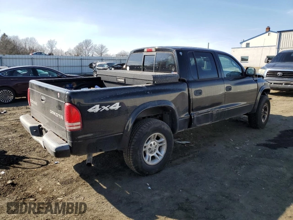 2004 Dodge Dakota Sport with VIN 1D7HG38K74S580630, listed as a Copart auction lot 46571505 with 0 mi miles and Salvage Title. Bid and sale history available at carsss.com. Image 3.