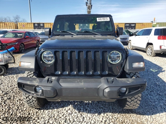 2021 Jeep Wrangler Unlimited Willys Sport with VIN 1C4HJXDG2MW569922, listed as a Copart auction lot 44619615 with 47,641 mi miles and Salvage Title. Bid and sale history available at carsss.com. Image 5.