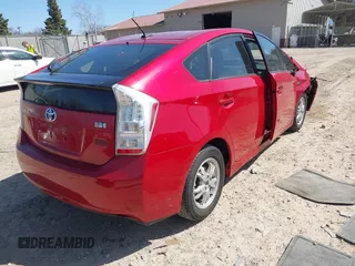 2011 Toyota Prius I with VIN JTDKN3DU0B0277923, listed as a IAAI auction lot 42053281 with 74,380 mi miles and . Bid and sale history available at DreamBid. Image 4.