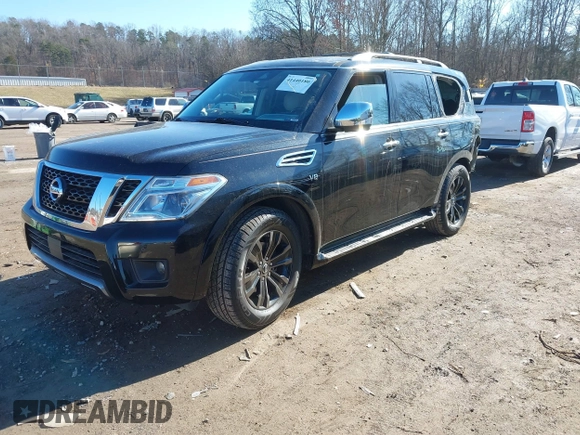 2019 Nissan Armada Platinum with VIN JN8AY2NF9K9351191, listed as a IAAI auction lot 41440180 with 62,721 mi miles and . Bid and sale history available at DreamBid. Image 17.