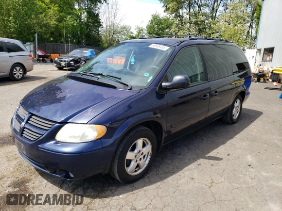 2005 Dodge Caravan SXT with VIN 2D4GP44L95R280846, listed as a Copart auction lot 56608455 with 174,140 mi miles and Salvage title. Bid and sale history available at DreamBid. Image 1.