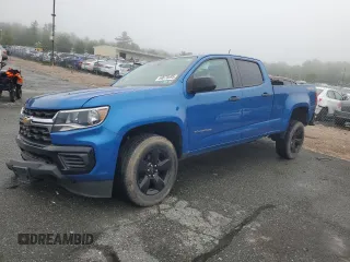 2021 Chevrolet Colorado 4WD Work Truck z VIN 1GCGTBEN9M1129795, wystawiony jako Copart lot #60676695 z przebiegiem 37 112 mil mil oraz Szkoda całkowita • Salvage title. Historia ofert i sprzedaży dostępna na DreamBid. Obrazek 1.