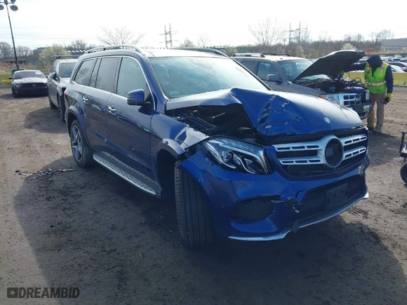 2017 Mercedes-Benz GLS with VIN 4JGDF7DE1HA911518, listed as a IAAI auction lot 41998878 with 118,315 mi miles. Bid and sale history available at carsss.com. Image 1.