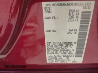 2015 Nissan Altima SV with VIN 1N4AL3AP5FC588001, listed as a IAAI auction lot 42075596 with 110,143 mi miles and . Bid and sale history available at carsss.com. Image 9.