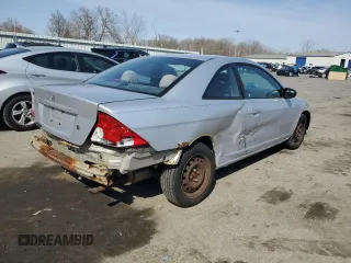 2004 Honda Civic LX with VIN 1HGEM22554L004730, listed as a Copart auction lot 48778575 with 253,548 mi miles and Salvage Title. Bid and sale history available at DreamBid. Image 3.