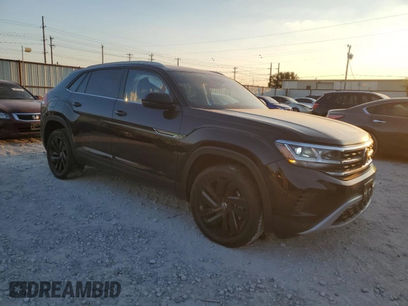 2022 Volkswagen Atlas SE with VIN 1V2JC2CA0NC224224, listed as a Copart auction lot 74612554 with 49,249 mi miles and Salvage title. Bid and sale history available at DreamBid. Image 4.