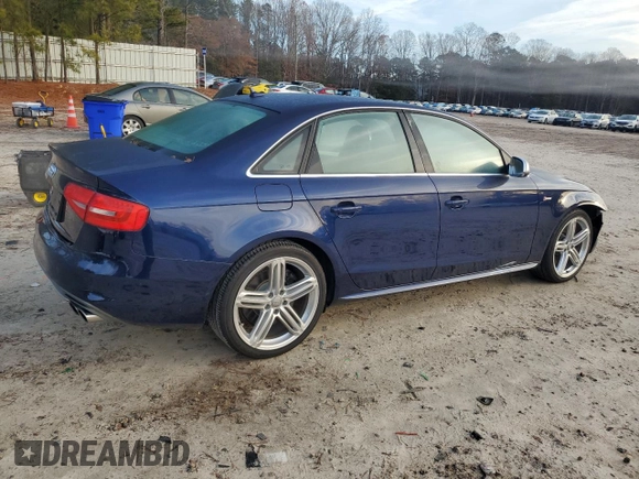 2014 Audi S4 Premium Plus with VIN WAUDGAFL2EA141963, listed as a Copart auction lot 85068784 with 40,269 mi miles and Salvage Title. Bid and sale history available at carsss.com. Image 3.