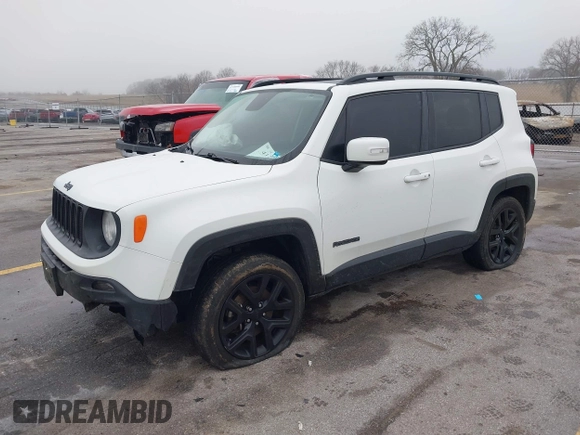 2017 Jeep Renegade Latitude with VIN ZACCJBBB3HPE71456, listed as a IAAI auction lot 41202372 with 72,552 mi miles. Bid and sale history available at carsss.com. Image 2.