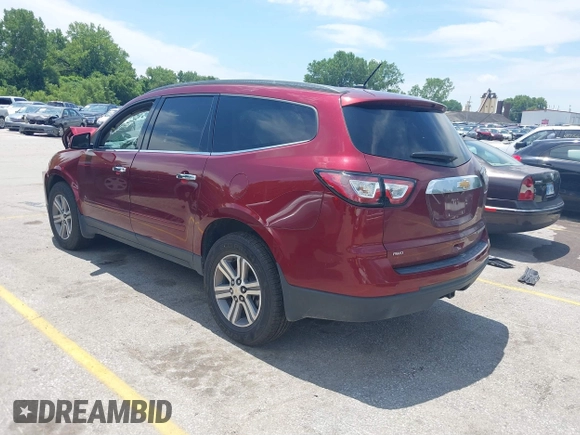 2015 Chevrolet Traverse LT with VIN 1GNKVHKD3FJ337801, listed as a IAAI auction lot 39801496 with 118,159 mi miles and . Bid and sale history available at DreamBid. Image 3.