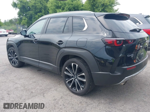 2023 Mazda CX-50 Meridian Edition with VIN 7MMVABXY1PN145913, listed as a IAAI auction lot 42632620 with 23,444 mi miles and . Bid and sale history available at DreamBid. Image 3.