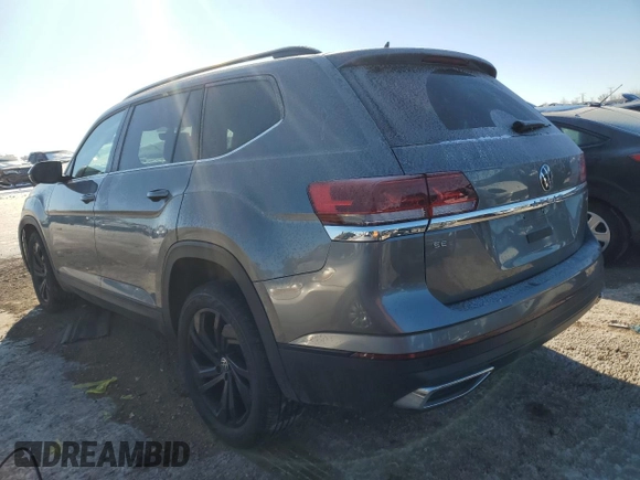 2023 Volkswagen Atlas SE with VIN 1V2KP2CA4PC527695, listed as a Copart auction lot 46023235 with 21,893 mi miles and Salvage title. Bid and sale history available at DreamBid. Image 2.