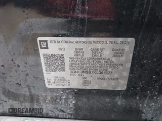 2019 Chevrolet Trax LS with VIN 3GNCJNSB7KL357677, listed as a IAAI auction lot 41897552 with 96,323 mi miles and . Bid and sale history available at DreamBid. Image 9.