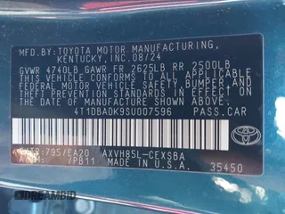 2025 Toyota Camry LE с VIN 4T1DBADK9SU007596, выставлен на аукционе IAAI как лот 42148643 с пробегом 28 430 миль миль и . История ставок и продаж доступна на DreamBid. Изображение 9.