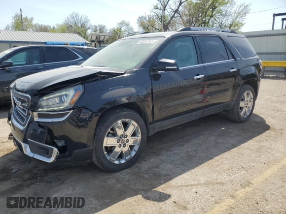 2017 GMC Acadia Limited with VIN 1GKKRSKD9HJ262930, listed as a Copart auction lot 52297355 with 104,795 mi miles and Salvage title. Bid and sale history available at DreamBid. Image 1.