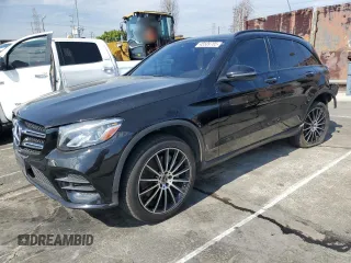 2018 Mercedes-Benz GLC with VIN WDC0G4JB3JV054295, listed as a Copart auction lot 45509785 with 77,544 mi miles and Salvage Title. Bid and sale history available at carsss.com. Image 1.