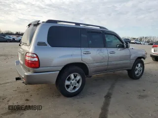 2005 Toyota Land Cruiser with VIN JTEHT05J952072785, listed as a Copart auction lot 46064555 with 184,943 mi miles and Salvage Title. Bid and sale history available at carsss.com. Image 3.