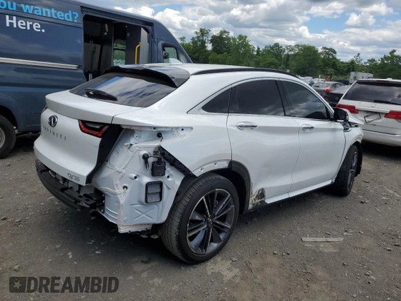 2024 Infiniti QX55 Luxe with VIN 3PCAJ5JRXRF104229, listed as a Copart auction lot 58097004 with 4,735 mi miles and Salvage title. Bid and sale history available at DreamBid. Image 3.