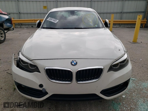2018 BMW 2 Series 230i with VIN WBA2J1C52JVD09153, listed as a Copart auction lot 58341493 with 36,163 mi miles. Bid and sale history available at carsss.com. Image 5.
