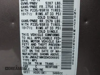 2013 Nissan Murano S z VIN JN8AZ1MW3DW306695, wystawiony jako IAAI lot #42359164 z przebiegiem 139 409 mil mil oraz . Historia ofert i sprzedaży dostępna na DreamBid. Obrazek 9.