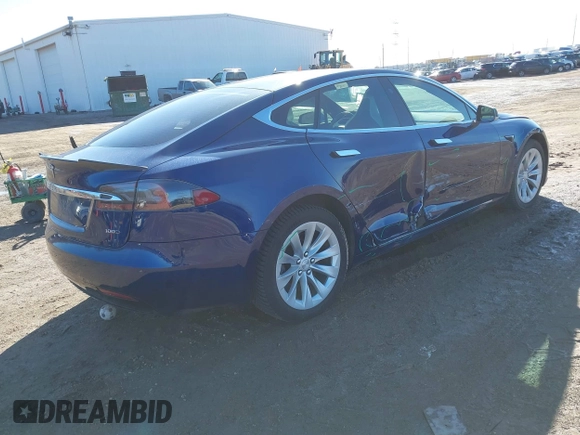 2017 Tesla Model S 100D with VIN 5YJSA1E20HF229362, listed as a IAAI auction lot 41698083 with 75,737 mi miles. Bid and sale history available at carsss.com. Image 4.