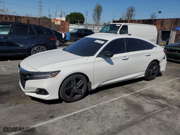 2022 Honda Accord Sedan Sport SE with VIN 1HGCV1F40NA086363, listed as a Copart auction lot 50274295 with 50,825 mi miles and Salvage Title. Bid and sale history available at carsss.com. Image 1.