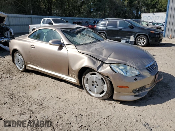 2002 Lexus SC 430 with VIN JTHFN48Y220006106, listed as a Copart auction lot 76703744 with 114,122 mi miles and Salvage Title. Bid and sale history available at DreamBid. Image 4.