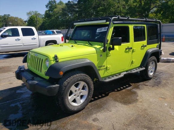 2016 Jeep Wrangler Unlimited Sport with VIN 1C4BJWDG8GL335001, listed as a Copart auction lot 53081785 with 91,533 mi miles and Salvage Title. Bid and sale history available at DreamBid. Image 1.