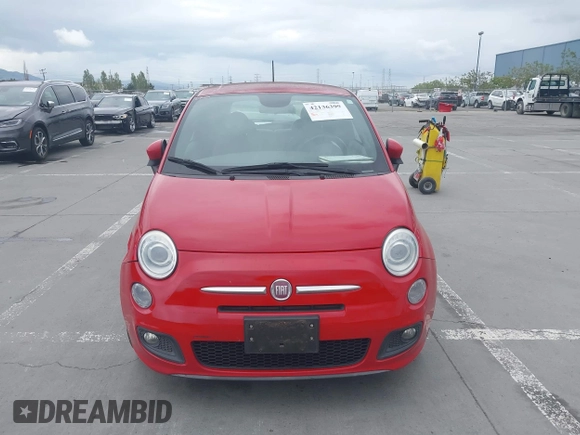 2015 FIAT 500 Sport with VIN 3C3CFFBR2FT528116, listed as a IAAI auction lot 42136399 with 114,548 mi miles. Bid and sale history available at carsss.com. Image 12.