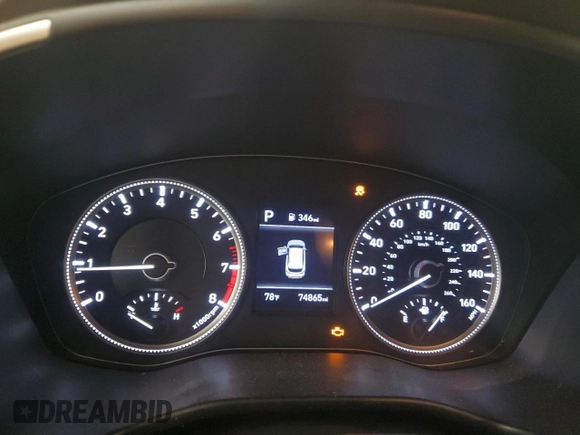 2019 Hyundai Santa Fe SE with VIN 5NMS2CAD4KH070822, listed as a Copart auction lot 61863315 with 74,865 mi miles and Salvage title. Bid and sale history available at DreamBid. Image 9.