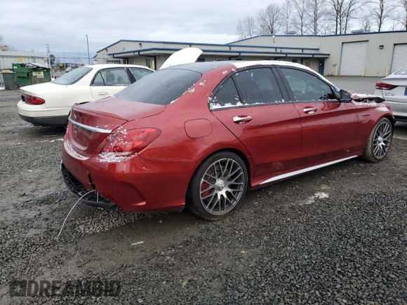 2016 Mercedes-Benz C 63 S AMG with VIN 55SWF8HB1GU111373, listed as a Copart auction lot 44344605 with 60,758 mi miles and Salvage title. Bid and sale history available at DreamBid. Image 3.