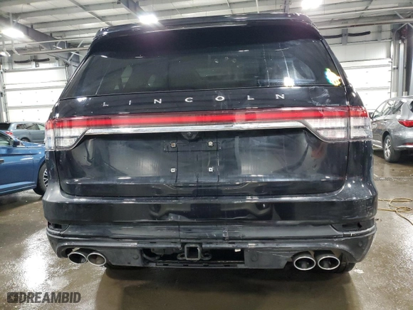 2023 Lincoln Aviator Reserve with VIN 5LM5J7XC6PGL11020, listed as a Copart auction lot 48523215 with 28,663 mi miles and Salvage Title. Bid and sale history available at carsss.com. Image 6.