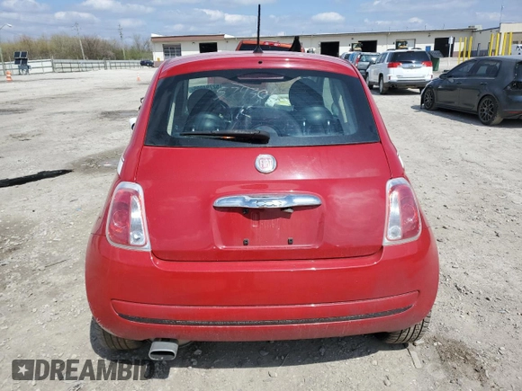 2013 FIAT 500 Pop with VIN 3C3CFFAR8DT574306, listed as a Copart auction lot 52794095 with 75,312 mi miles and Salvage Title. Bid and sale history available at carsss.com. Image 6.