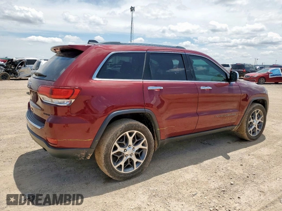 2020 Jeep Grand Cherokee Limited with VIN 1C4RJFBG7LC267074, listed as a Copart auction lot 59626955 with 130,464 mi miles and Salvage title. Bid and sale history available at DreamBid. Image 3.
