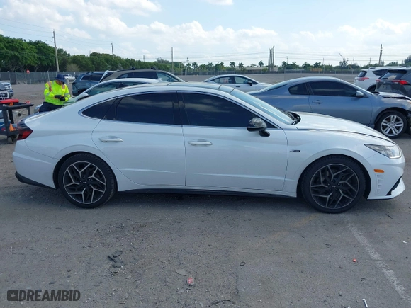 2021 Hyundai Sonata N Line with VIN 5NPEK4JC7MH125036, listed as a IAAI auction lot 41813459 with 32,131 mi miles. Bid and sale history available at carsss.com. Image 13.