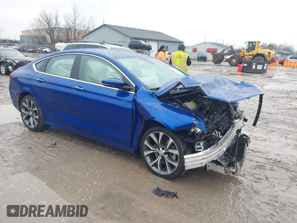 2015 Chrysler 200 C with VIN 1C3CCCCB8FN631839, listed as a IAAI auction lot 42001902 with 84,239 mi miles. Bid and sale history available at carsss.com. Image 1.