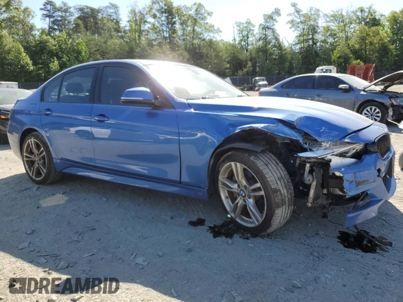 2015 BMW 3 Series 335i xDrive with VIN WBA3B9C53FP705486, listed as a Copart auction lot 57719445 with 76,148 mi miles and Salvage title. Bid and sale history available at DreamBid. Image 4.