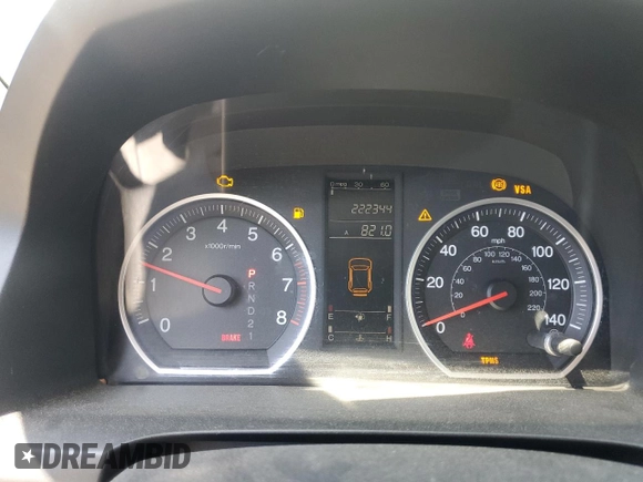 2007 Honda CR-V LX with VIN JHLRE38397C012264, listed as a Copart auction lot 54186475 with 222,344 mi miles and Salvage Title. Bid and sale history available at carsss.com. Image 9.