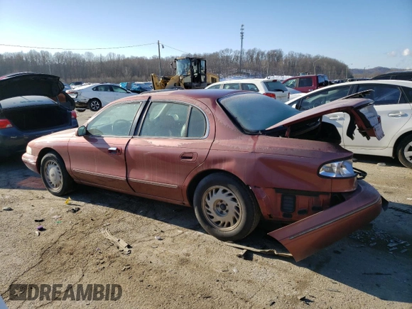 1995 Lincoln Continental with VIN 1LNLM97V6SY715789, listed as a Copart auction lot 42378165 with 0 mi miles and Salvage Title. Bid and sale history available at carsss.com. Image 2.