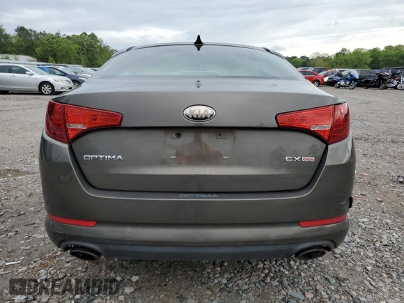 2013 Kia Optima EX with VIN 5XXGN4A75DG177246, listed as a Copart auction lot 51208435 with 198,957 mi miles and Salvage Title. Bid and sale history available at carsss.com. Image 6.