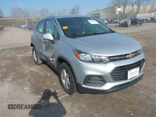 2018 Chevrolet Trax LS with VIN KL7CJNSB6JB510894, listed as a IAAI auction lot 42045055 with 118,647 mi miles. Bid and sale history available at carsss.com. Image 1.