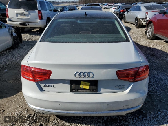 2014 Audi A8 4.0T with VIN WAUR2AFD9EN004542, listed as a Copart auction lot 88472135 with 75,909 mi miles and Salvage Title. Bid and sale history available at DreamBid. Image 6.