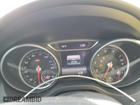 2017 Mercedes-Benz CLA 250 with VIN WDDSJ4EB7HN477620, listed as a Copart auction lot 41835424 with 75,180 mi miles and . Bid and sale history available at DreamBid. Image 9.