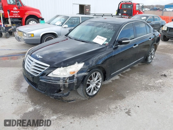 2011 Hyundai Genesis with VIN KMHGC4DF3BU115100, listed as a IAAI auction lot 41797385 with 225,413 mi miles and . Bid and sale history available at DreamBid. Image 2.
