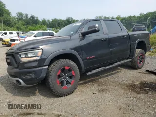 2019 Ram 1500 Rebel with VIN 1C6SRFLT6KN722481, listed as a Copart auction lot 60653285 with 79,447 mi miles and Salvage title. Bid and sale history available at DreamBid. Image 1.