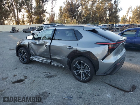 2023 Toyota bZ4X XLE with VIN JTMAAAAAXPA019772, listed as a Copart auction lot 85053124 with 9,591 mi miles and Salvage Title. Bid and sale history available at DreamBid. Image 2.